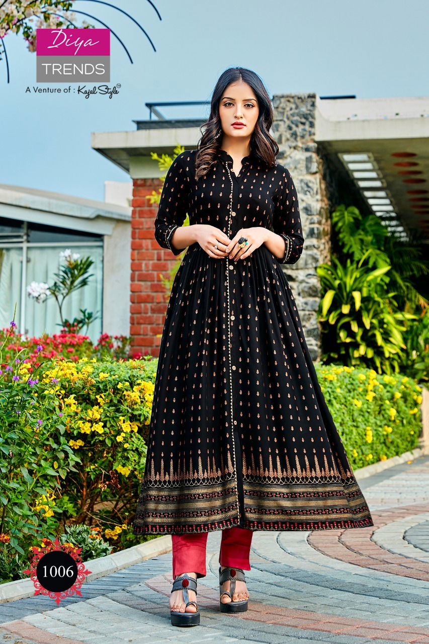 Diya Summer Beauty Latest Designer Anarkali  Kurti  collection